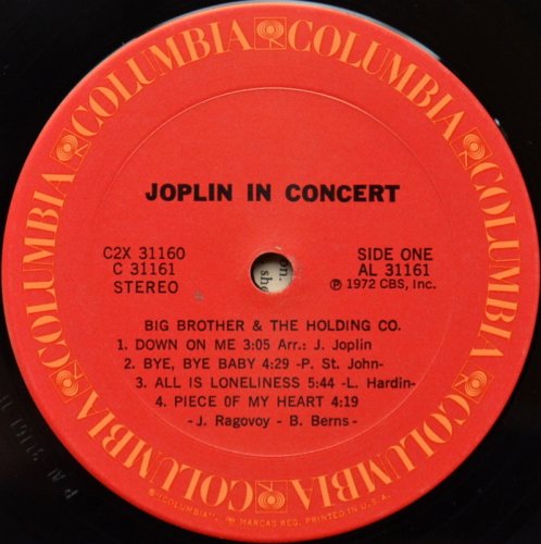 Janis Joplin / Joplin In Concertβ
