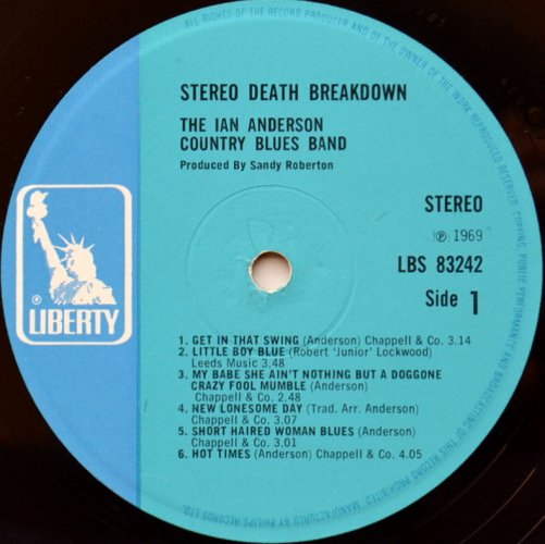 Ian Anderson's Country Blues Band / Stereo Death Breakdownβ