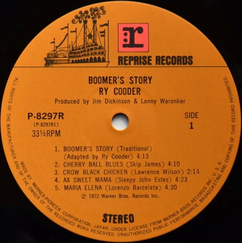 Ry Cooder / Boomer's Story (JP)β