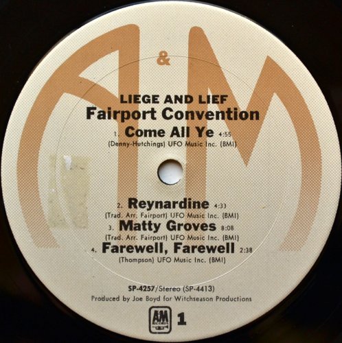 Fairport Convention / Liege & Lief (US Later Issue)β