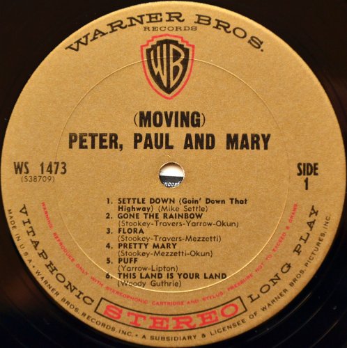 Peter, Paul And Mary  (PP&M) / Moving (US Gold Label Early Press)β