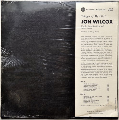 Jon Wilcox / Stages Of My life (Sealed)β