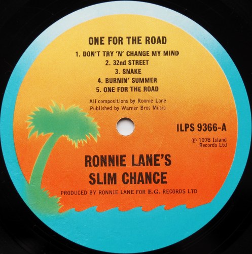 Ronnie Lane's Slim Chance / One For The Road (UK)β