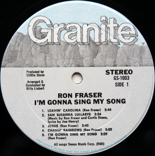 Ron Fraser / I'm Gonna Sing My Songβ