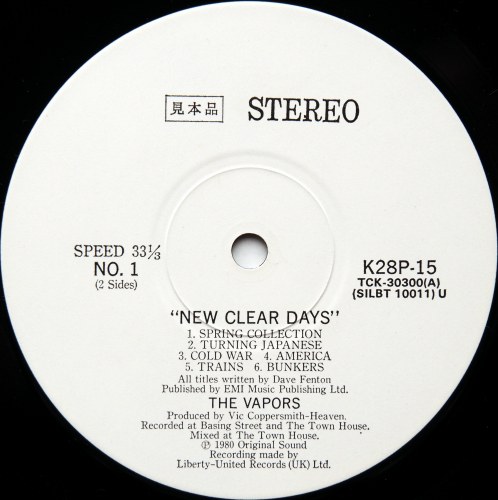 Vapors, The / New Clear Days (٥븫)β