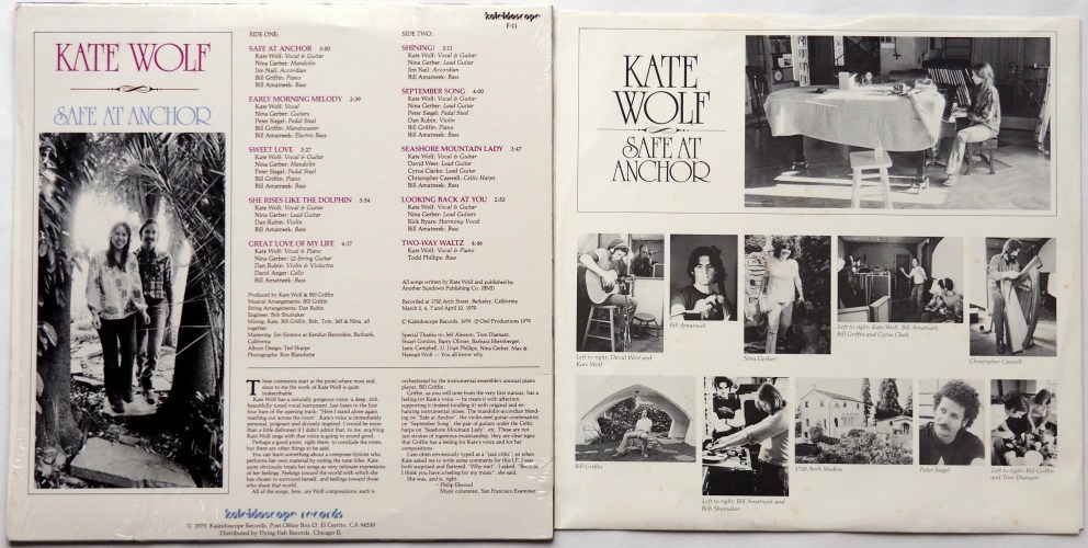 Kate Wolf / Safe At Anchor (In Shrink)β