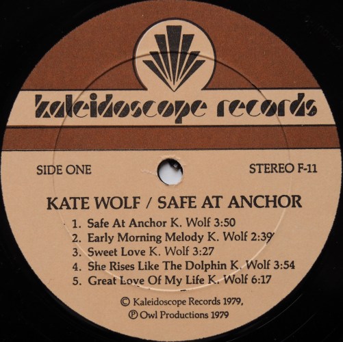 Kate Wolf / Safe At Anchor (In Shrink)β