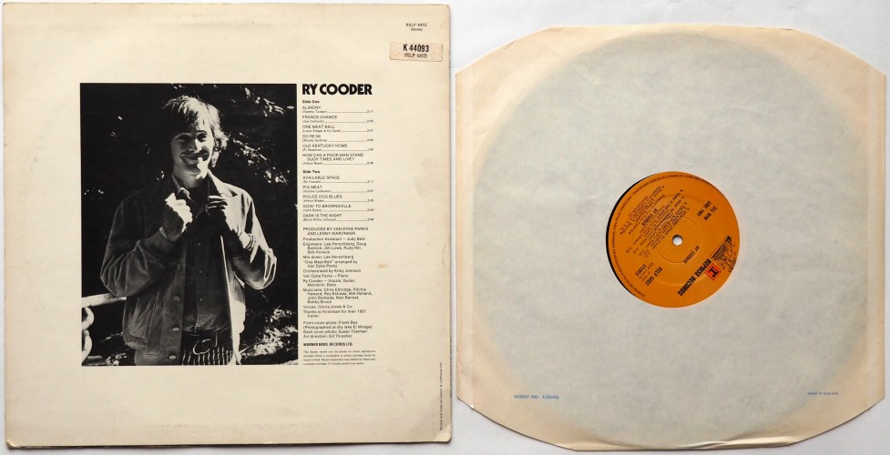 Ry Cooder / Ry Cooder (UK Early Press)β