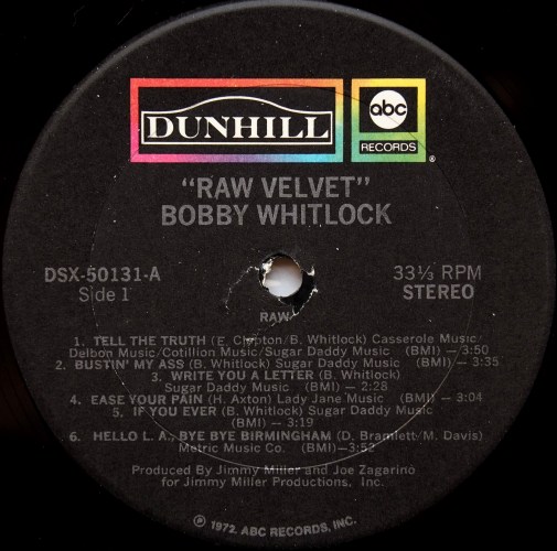 Bobby Whitlock / Raw Velvetβ