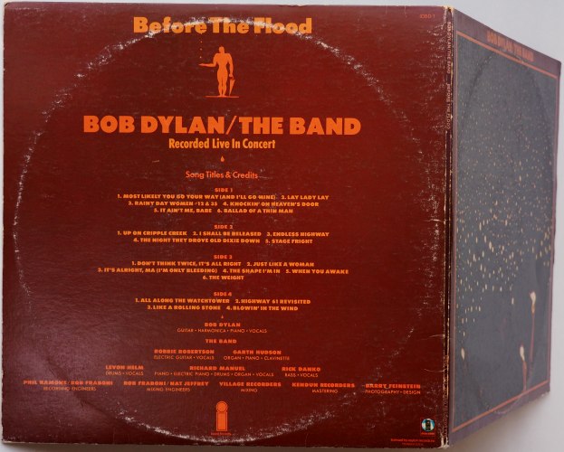 Bob Dylan / The Band / Before The Flood (UK Early Press)β