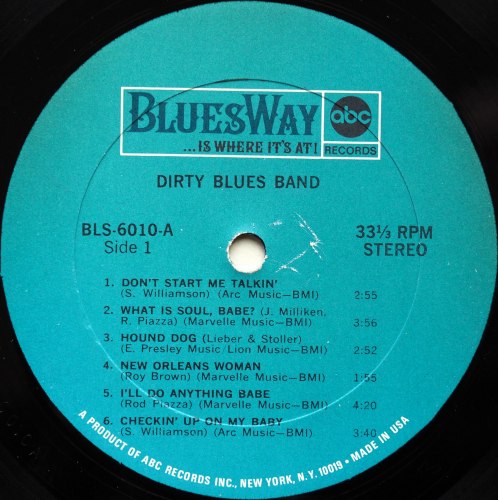 Dirty Blues Band / Dirty Blues Band (Blue Label Early Issue)β