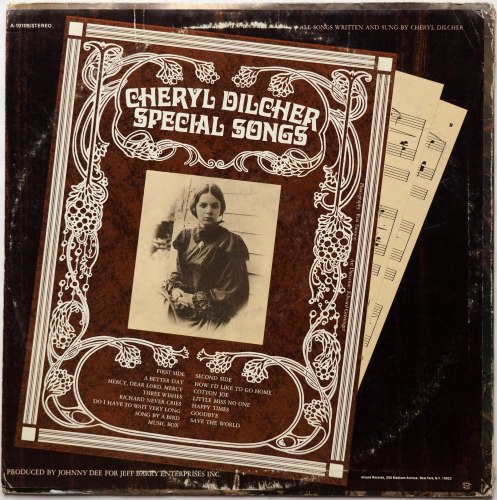 Cheryl Dilcher / Special Songs (Rare Promo) β
