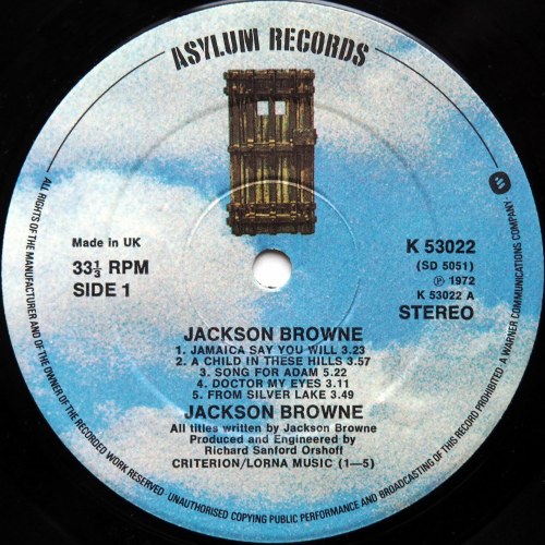 Jackson Browne / Same (Saturate Before Using) (UK Later Issue)β