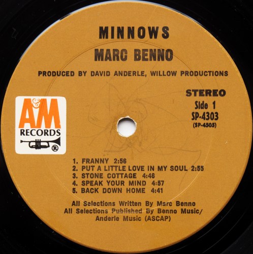 Marc Benno / Minnows (Early Press)β