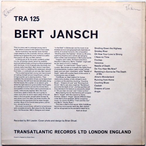 Bert Jansch / Bert Jansch (UK 2nd Issue)β
