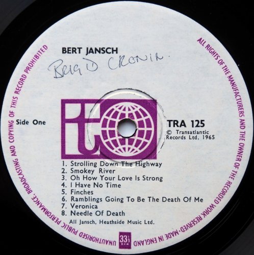 Bert Jansch / Bert Jansch (UK 2nd Issue)β