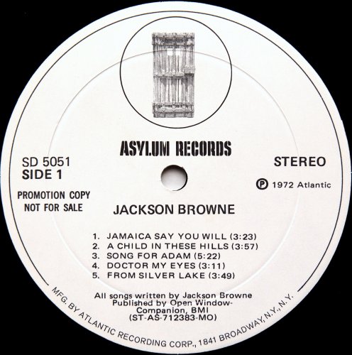 Jackson Browne / Same (Saturate Before Using)(US Ultra Rare White Label Promo!!)β