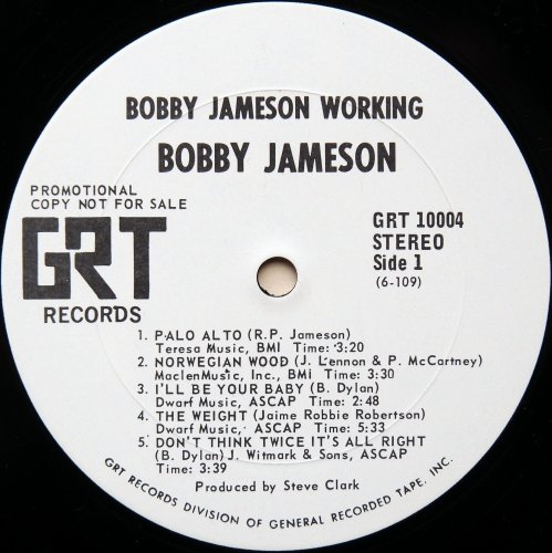 Bobby Jameson / Working! (White Label Promo!!)β