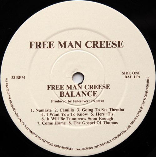 Free Man Creese (David Freeman) / Balance (Rare Private Press)β
