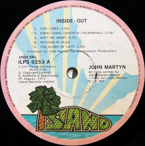 John Martyn / Inside Out (UK Early Issue)β