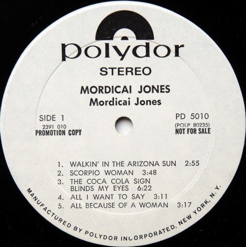 Mordicai Jones / Mordicai Jones (White Label Promo!!)β