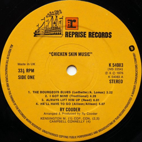 Ry Cooder / Chicken Skin Music (UK Matrix-1)β