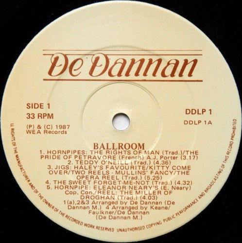 De Dannan / Ballroom (Ireland Matrix-1)β