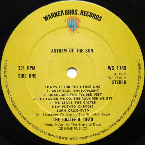 Grateful Dead / Anthem Of The Sun (UK)β