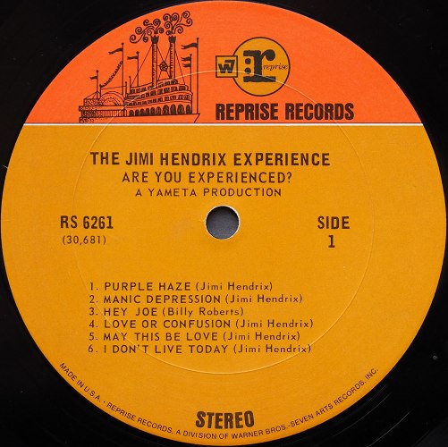 Jimi Hendrix Experience, The / Are You Experienced (US 2Tone Label 2nd Issue)β