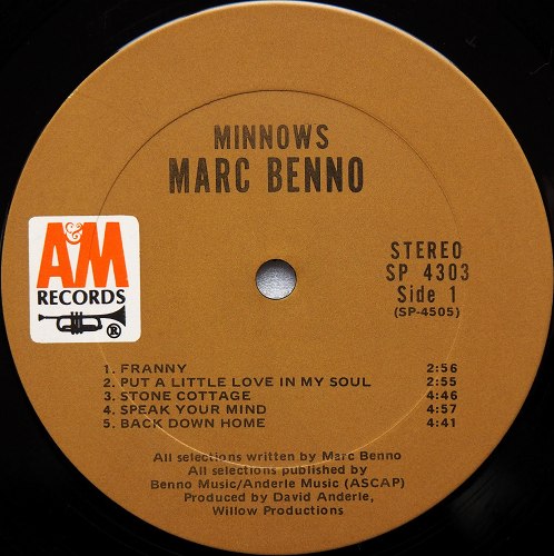 Marc Benno / Minnows (Early Issue)β