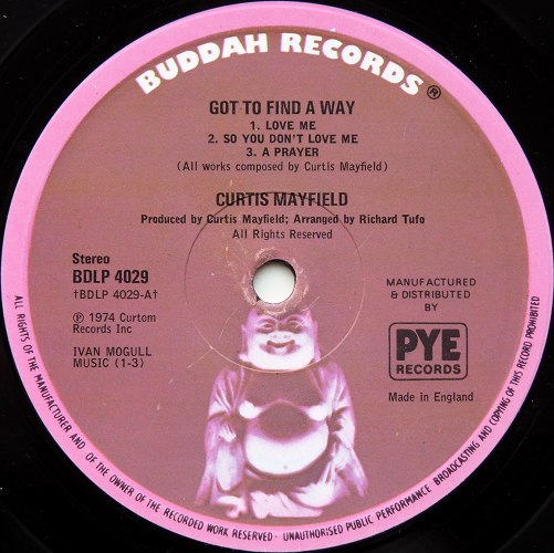 Curtis Mayfield / Got To Find A Way (UK Matrix-1)β