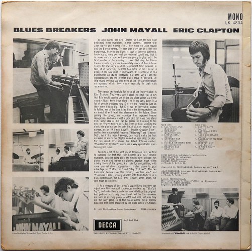John Mayall / Blues Breakers With Eric Clapton (UK Mono Matrix-1