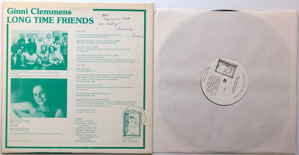 Ginni Clemmens / I'm Lookin' For Some Long Time Friends (Green Cover, Signed)β
