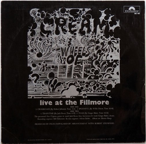 MoNo盤/CREAM「クリームの素晴らしき世界」Wheels of Fire - 洋楽