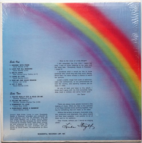 Linda Wright / Everybody Needs A Rainbow (In Shrink)β