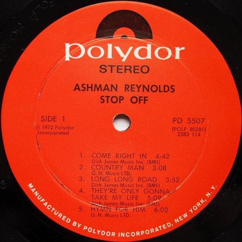 Ashman Reynolds / Stop Off (US In Shrink)β