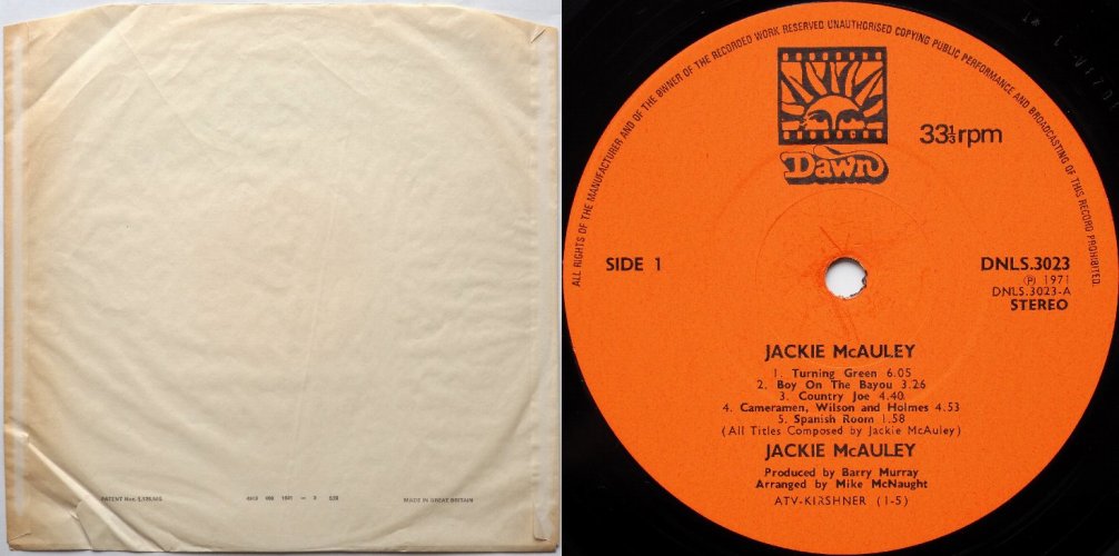 Jackie McAuley / Jackie McAuley (UK)β