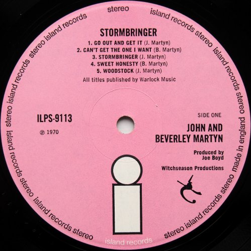 John & Beverley Martyn / Stormbringer! (UK Pink Island Matrix-1)β