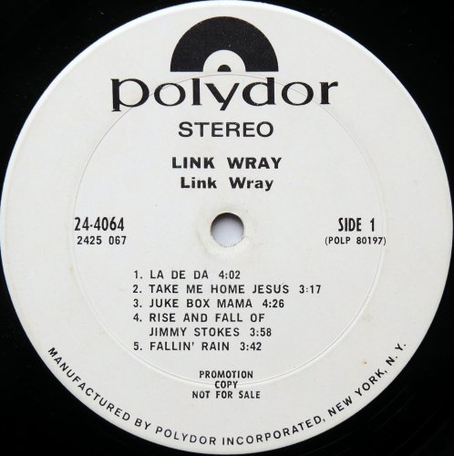 Link Wray / Link Wray (US White Label Promo)β