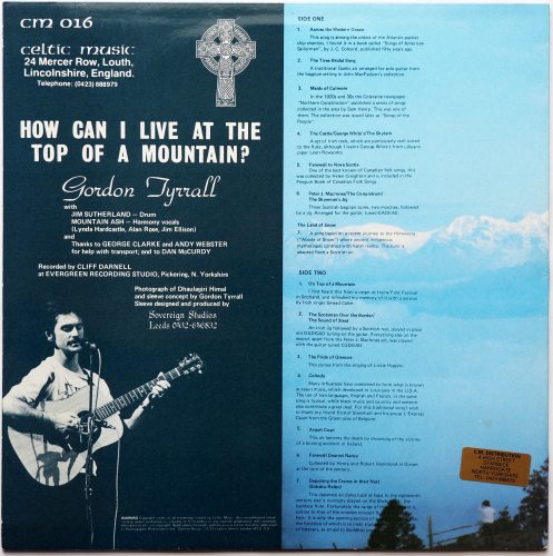 Gordon Tyrrall / How Can I Live At The Top Of A Mountain? の画像