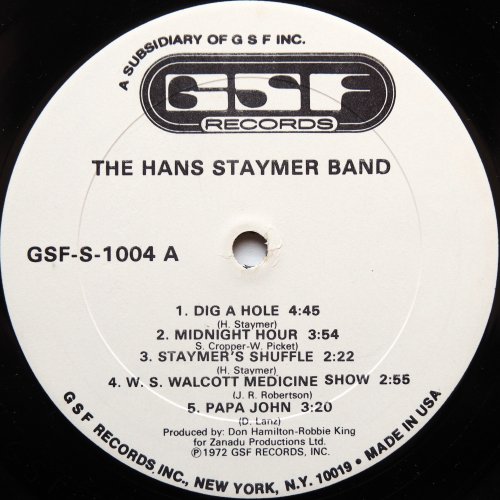 Hans Staymer Band / Same (1st US Rare White Label Promo)β