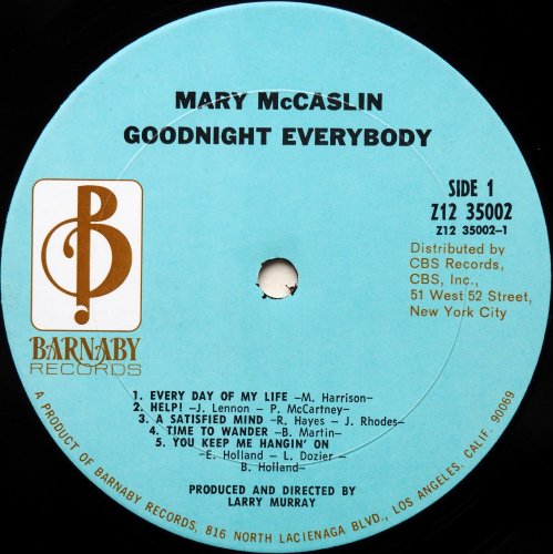 Mary McCaslin / Goodnight Everybody β