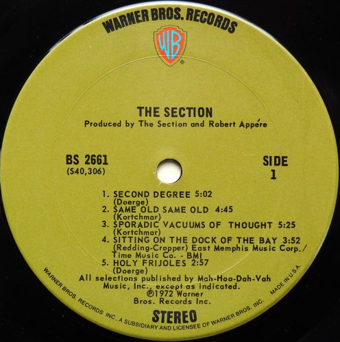 Section, The / The Section (US Early Press w/Press Sheet!!)β