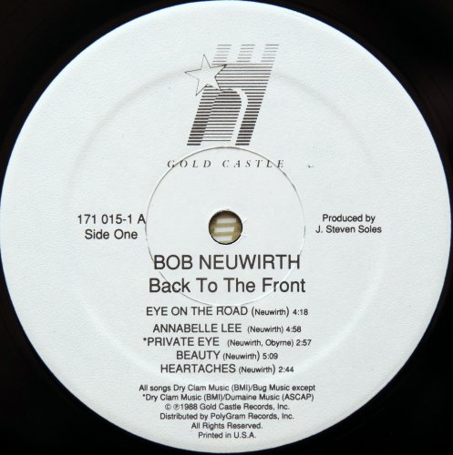 Bob Neuwirth / Back To The Front (Promo w/Promo Sheet)β