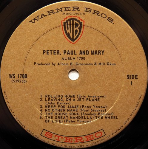 Peter, Paul And Mary (PP&M) / Album 1700 (Stereo Gold Label Early Issue)β