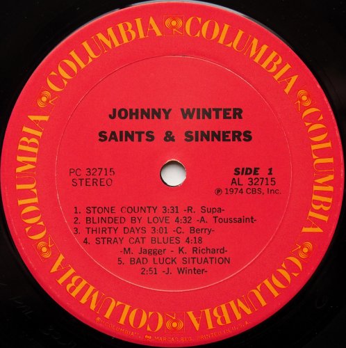 Johnny Winter / Saints & Sinnersβ