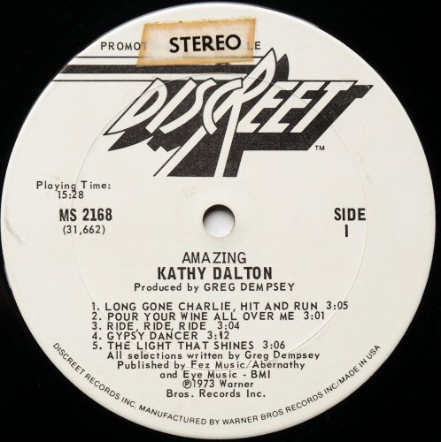 Kathy Dalton / Amazing (White Label Promo)β