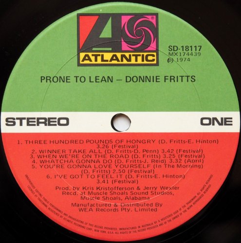 Donnie Fritts / Prone To Lean (Aus)β