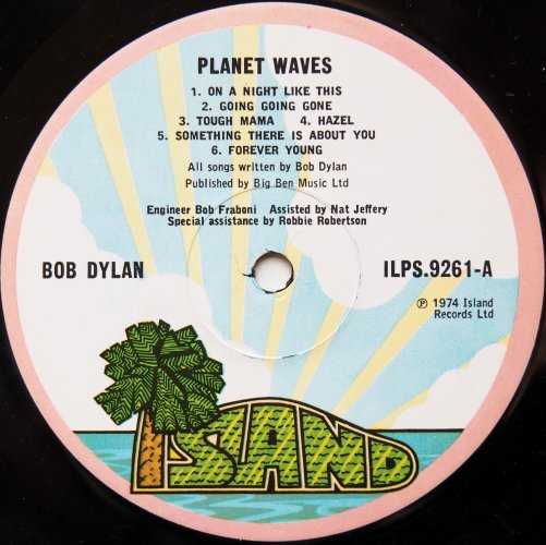 Bob Dylan (With The Band) / Planet Waves (UK Matrix-1 w/Cover, Mis-spelling Early Issue)β