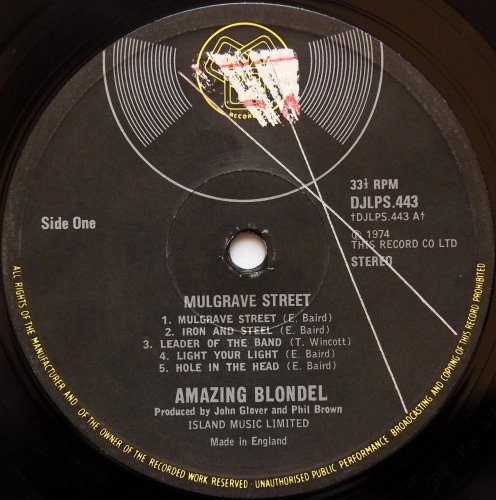 Amazing Blondel / Mulgrave Street (UK Matrix-1)β